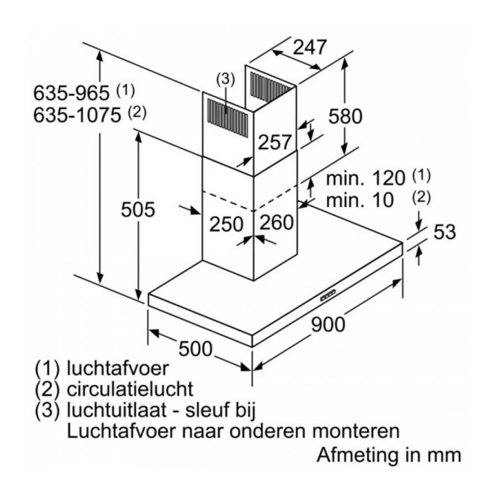BOSCH DWB96BC60 SERIE 2 hotte décorative - 90cm