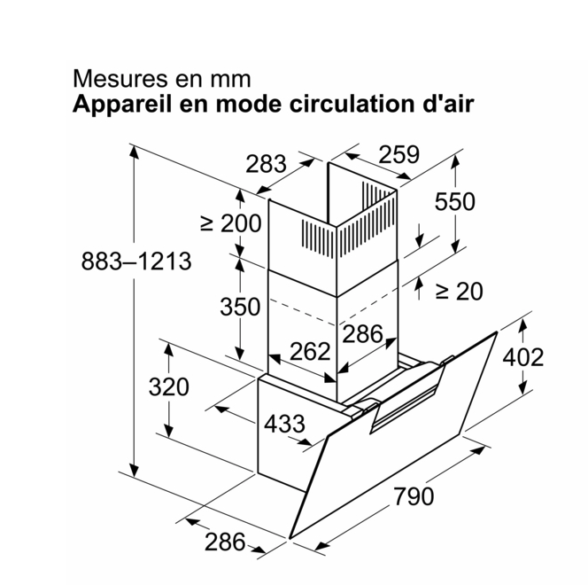 SIEMENS LC87KFN65 IQ300 hotte murale - 80cm
