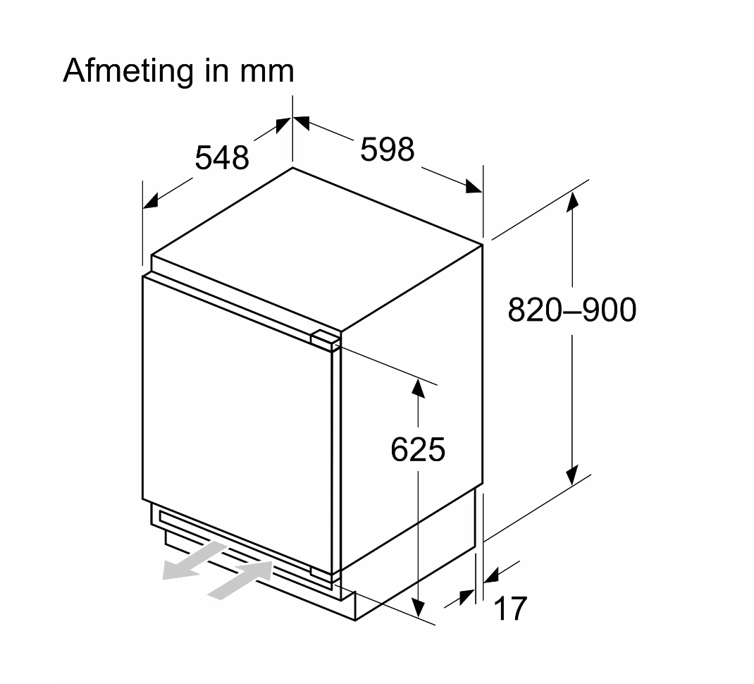 SIEMENS GU21NADE0 IQ500 congélateur sous-encastrable
