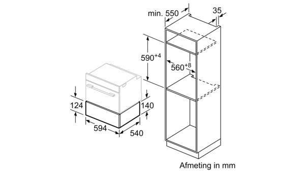 SIEMENS BI510CNR0 IQ500 tiroir chauffant - 14cm