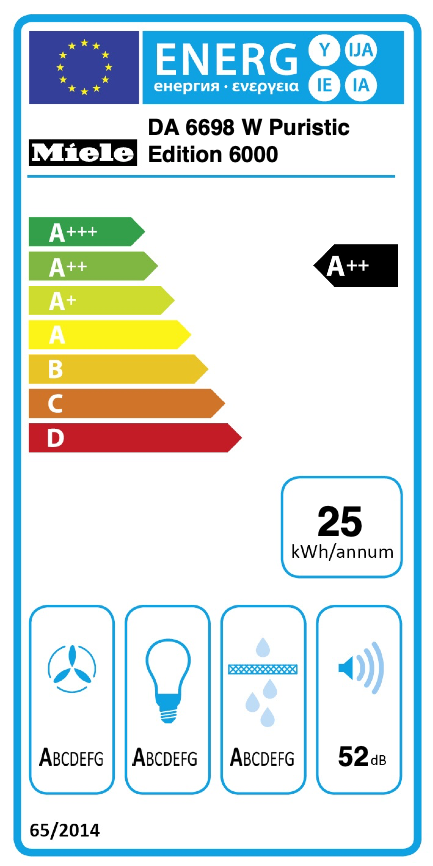 MIELE DA6698WBW hotte décorative - 90cm