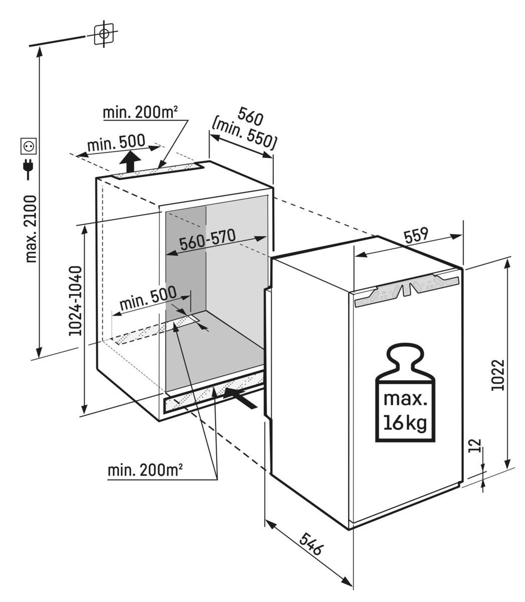 LIEBHERR IRBC402022 refrigérateur sans congélateur - 102cm