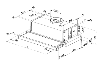 BEKO CTB9250X hotte téléscopique - 90cm