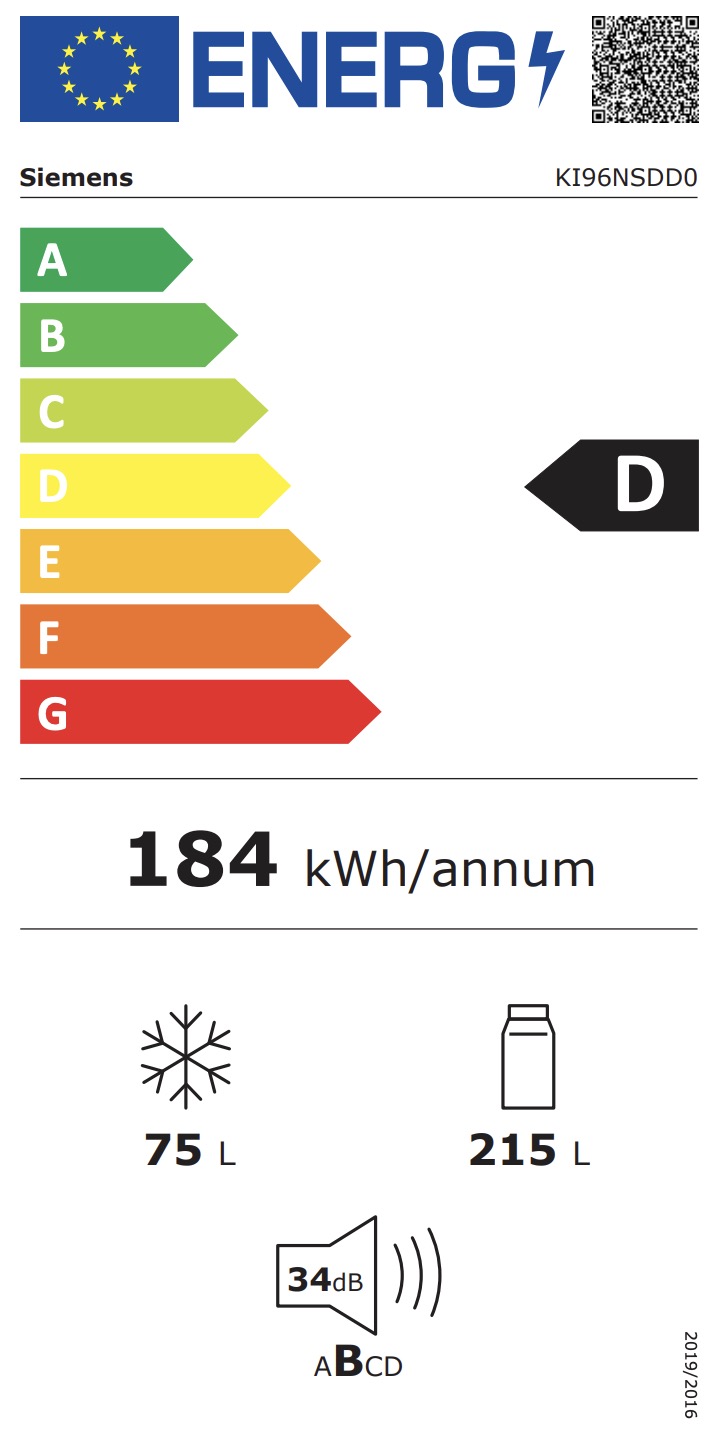 SIEMENS KI96NSDD0 IQ500 combiné réfrigérateur-congélateur - 194cm