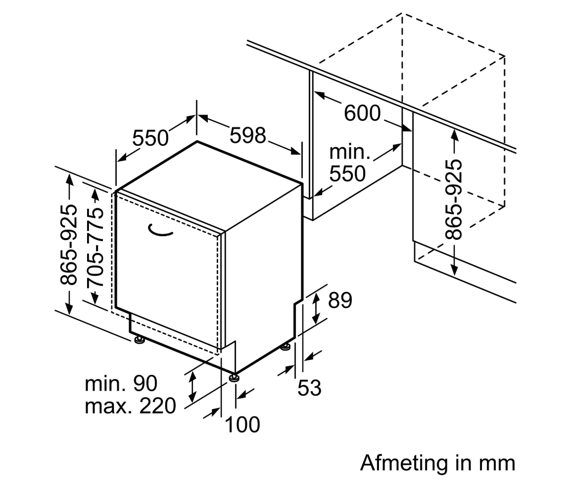 BOSCH SBV4HAX09E lave-vaisselle entièrement intégrable