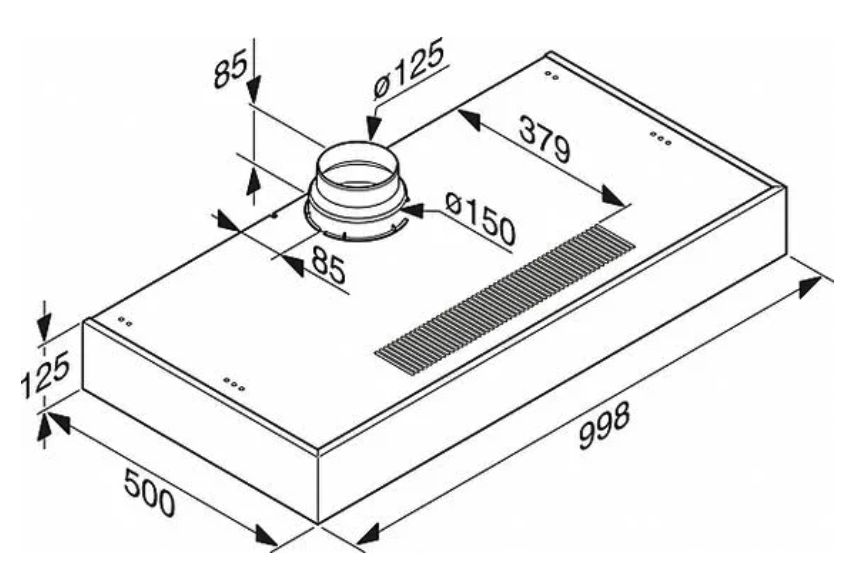 MIELE DA1200 hotte sous-encastrable - 100cm