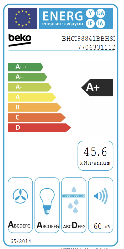 BEKO BHCI98841BBHSI hotte îlot - 90cm