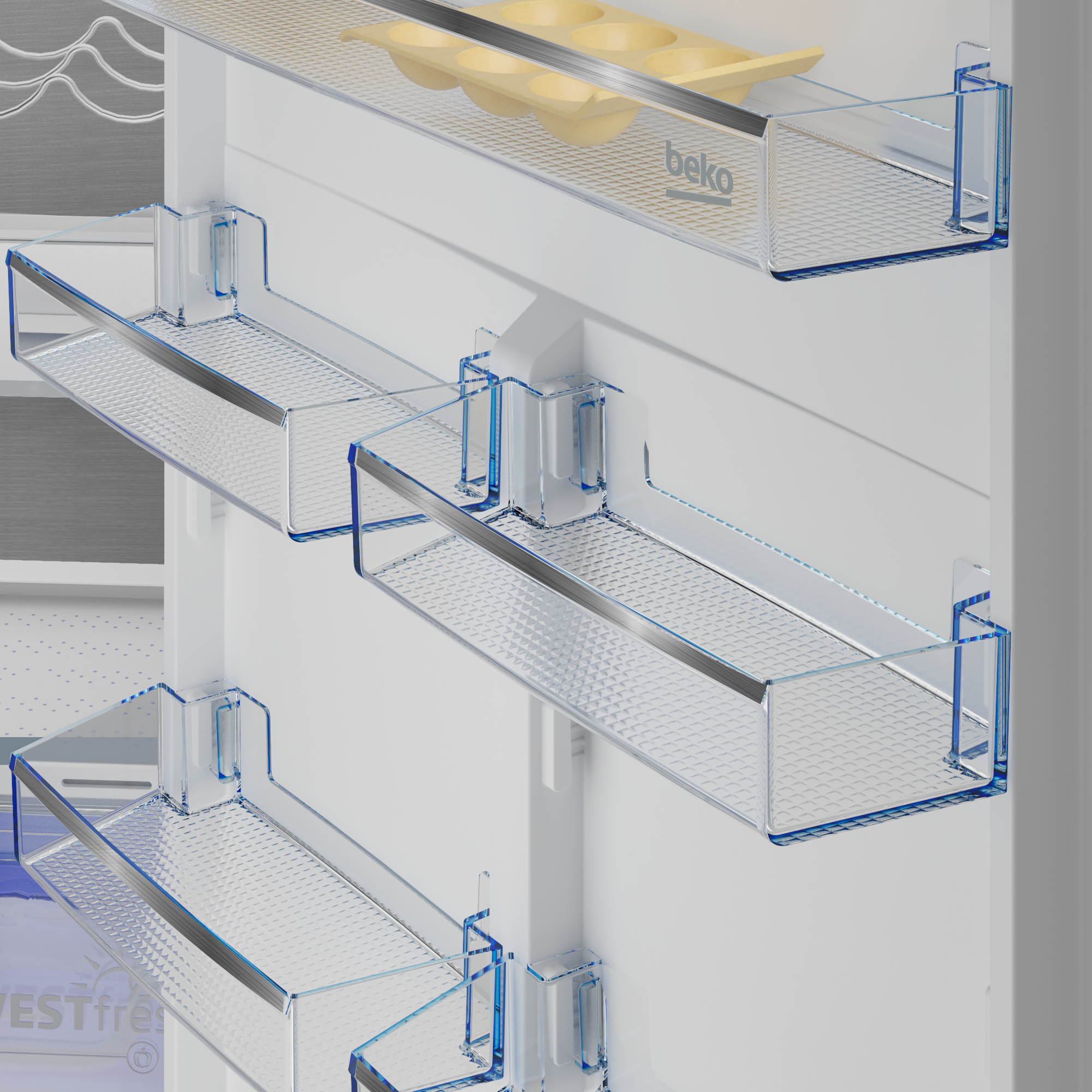 BEKO BCNE400E50SHN combiné réfrigérateur-congélateur - 193cm