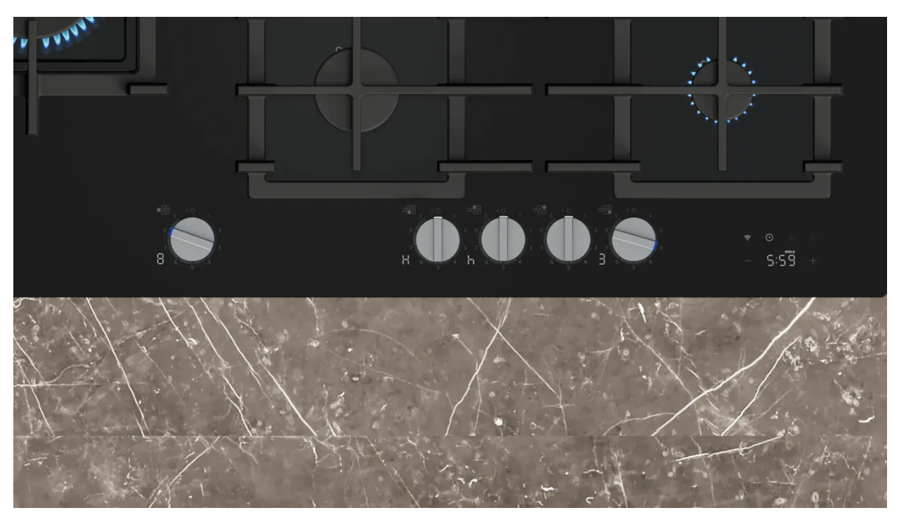 SIEMENS ER9A6SH40 IQ700 table de cuisson au gaz - 90cm