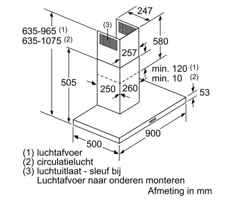 SIEMENS LC96BBM65 IQ300 hotte décorative - 90cm