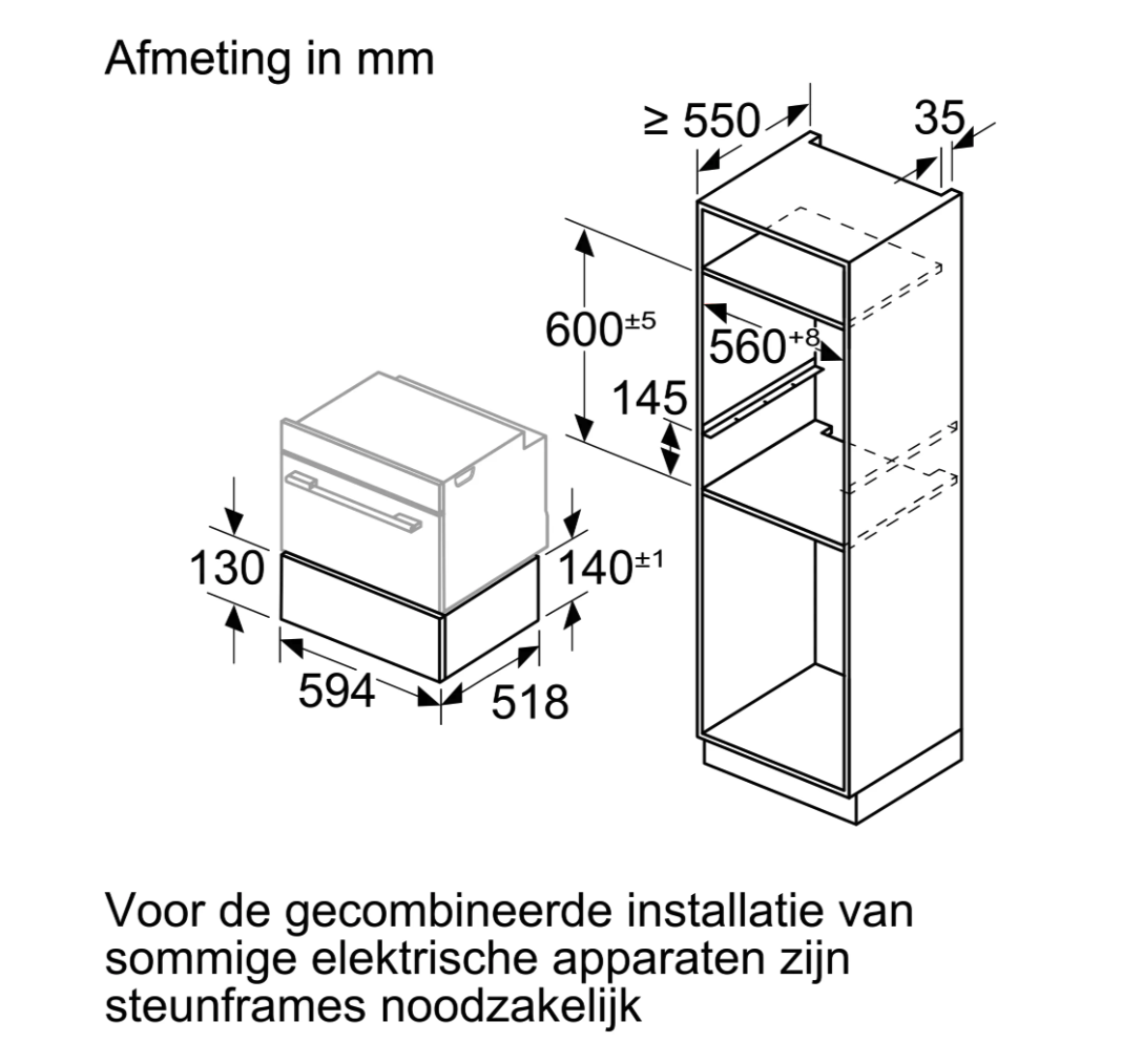 BOSCH BIC9101M1 tiroir chauffant - 14cm