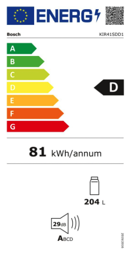 BOSCH KIR41SDD1 SERIE 6 réfrigérateur sans surgélateur - 122cm