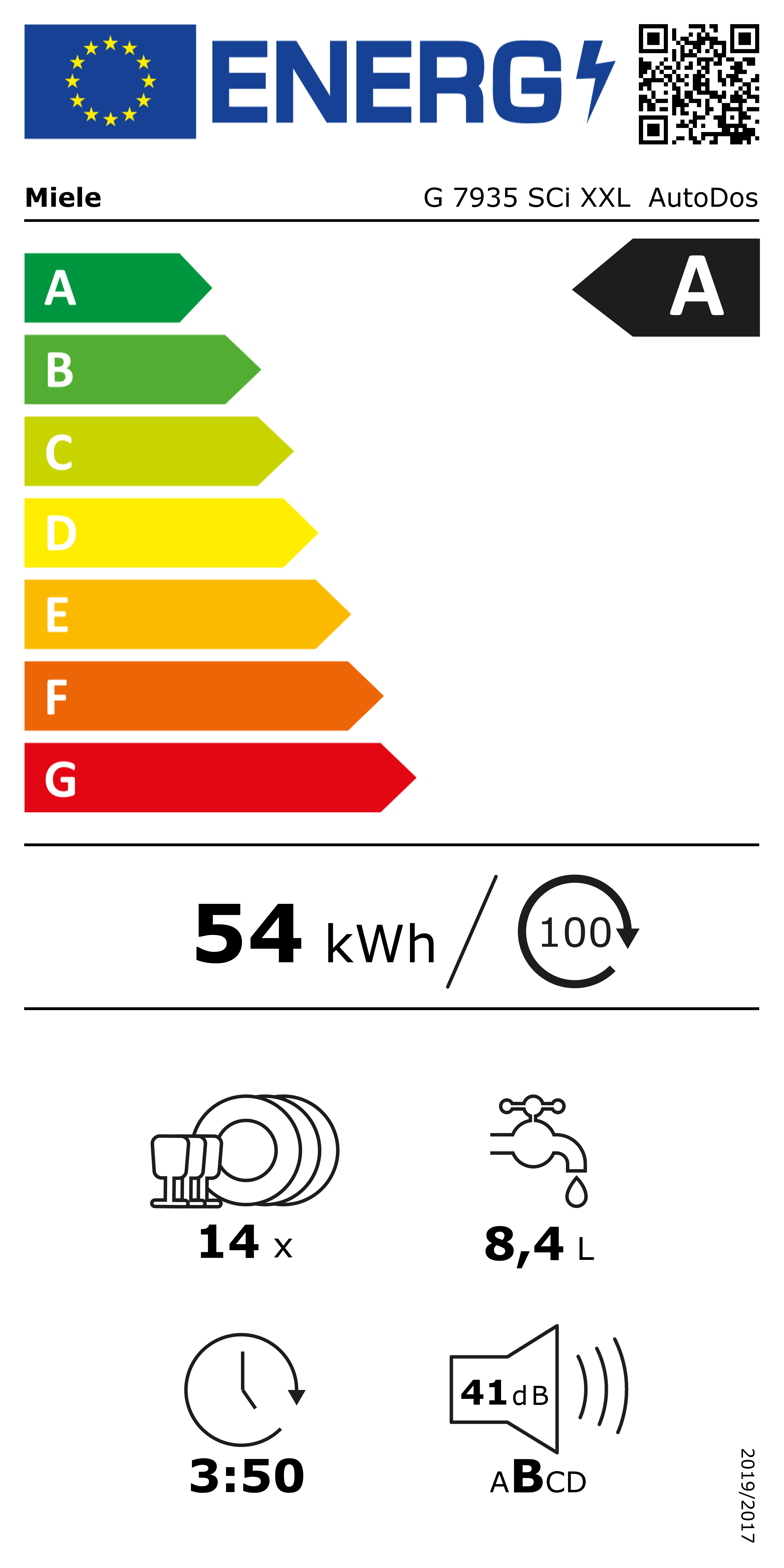 MIELE G7935SCIXXLOBSW lave-linge intégrable