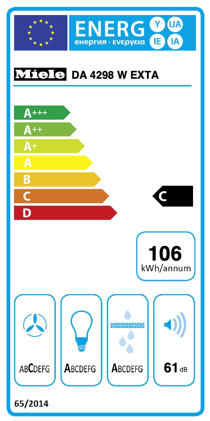 MIELE DA4298WEXTA hotte décorative - 90cm