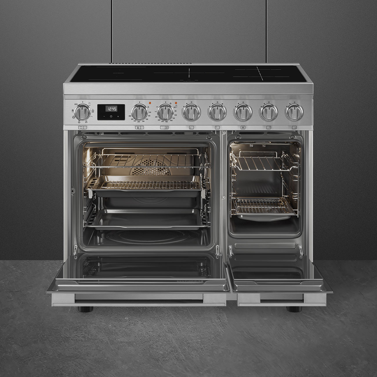 SMEG CPF92IMX cuisinière avec taque à induction - 90cm