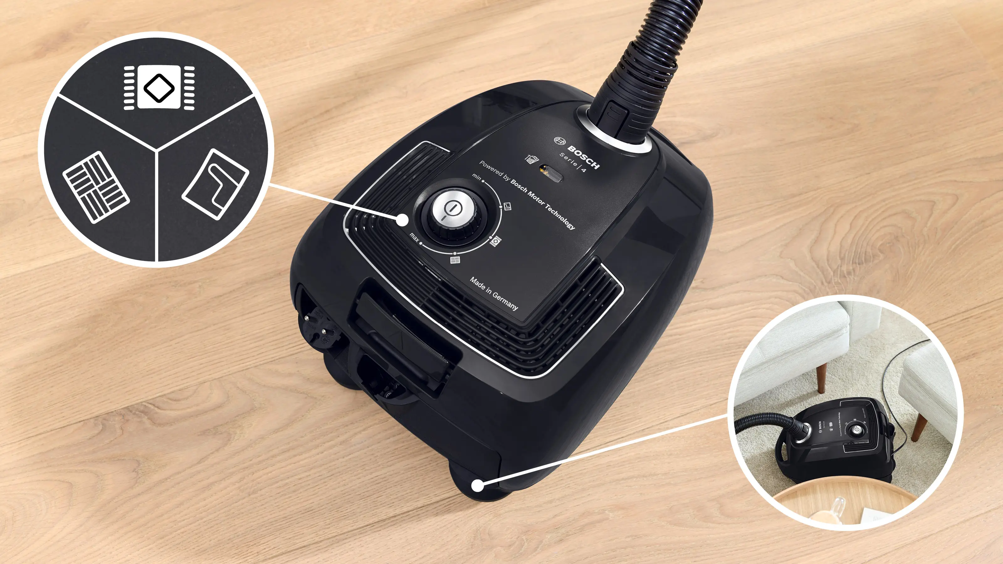 BOSCH BGB38BA3T aspirateur avec sac