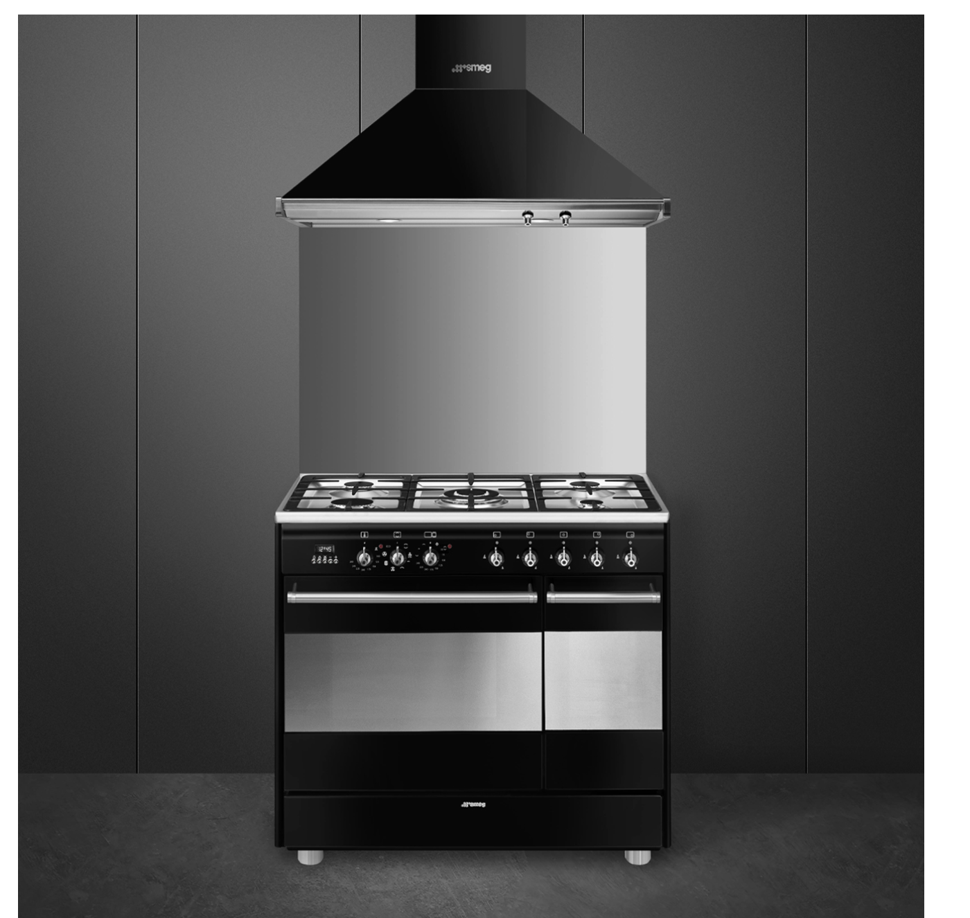 SMEG SCB92MN8 cuisinière avec taque à gaz - 90cm