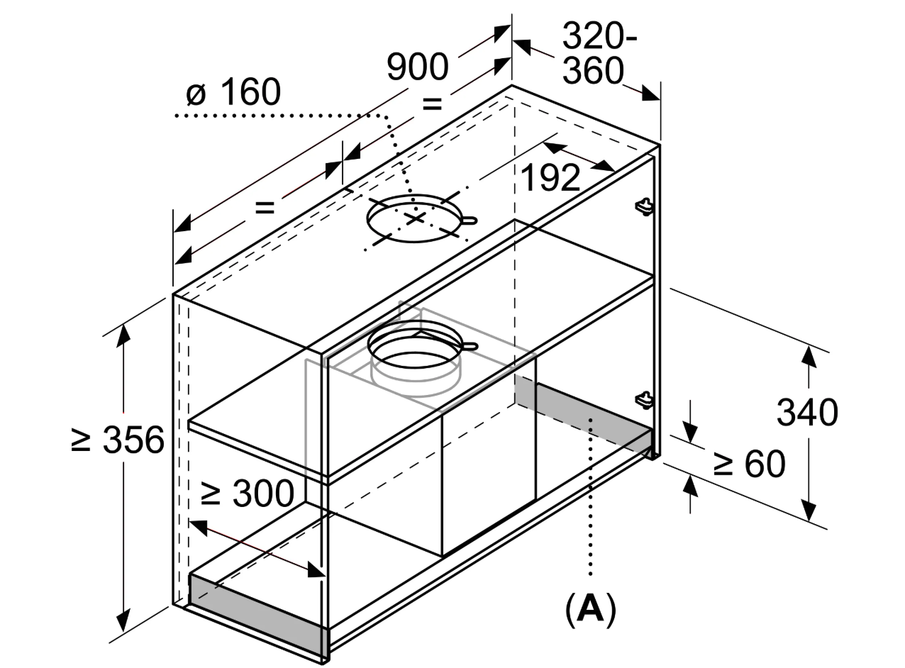 BOSCH DBB99ET65 hotte intégré - 90cm