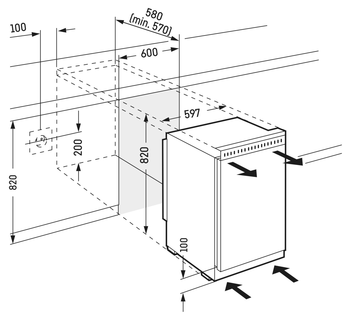 LIEBHERR UK172026 refrigérateur sans congélateur - 82cm
