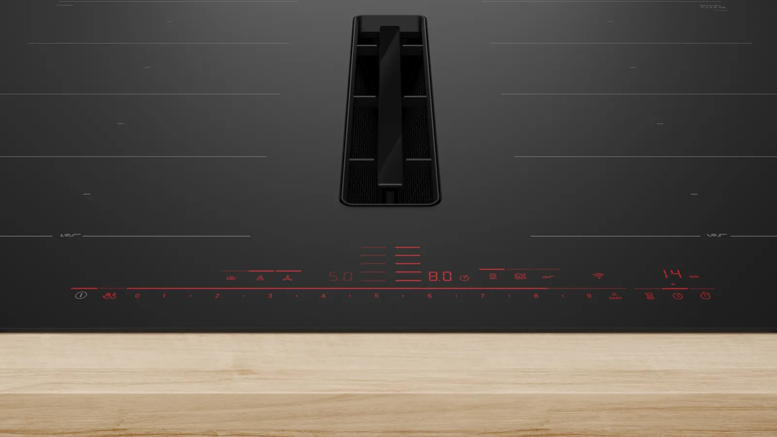 BOSCH PXX89BD56E Serie 8 table de cuisson avec hotte integrée - 80cm