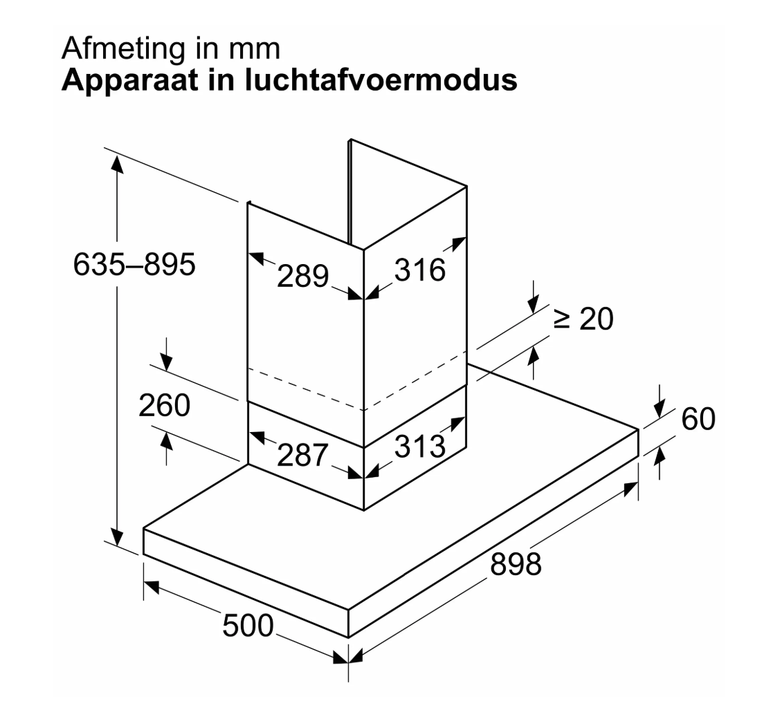 BOSCH DWB97DN60 hotte décorative - 90cm
