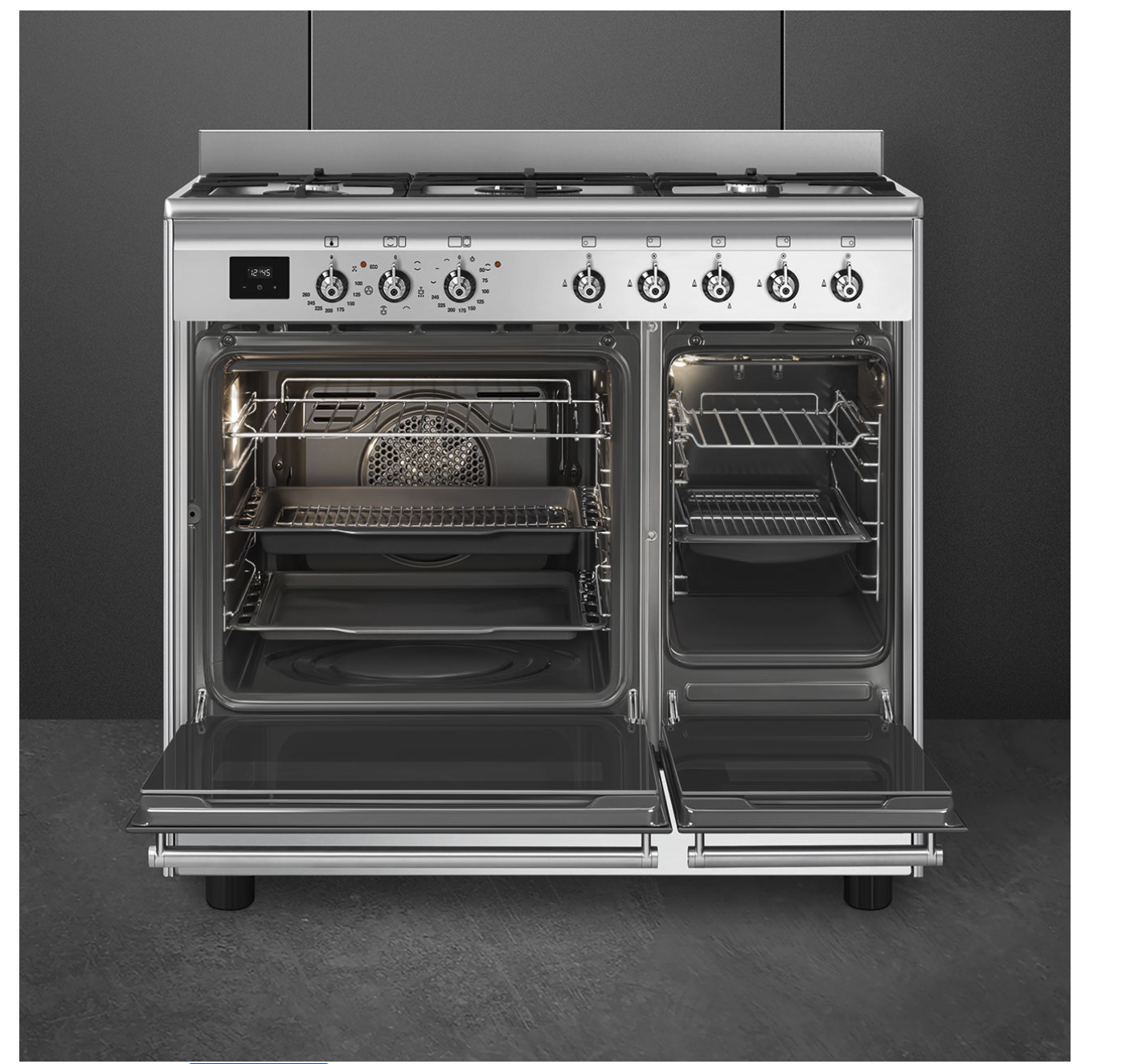 SMEG CX92GM cuisinière avec taque à gaz - 90cm