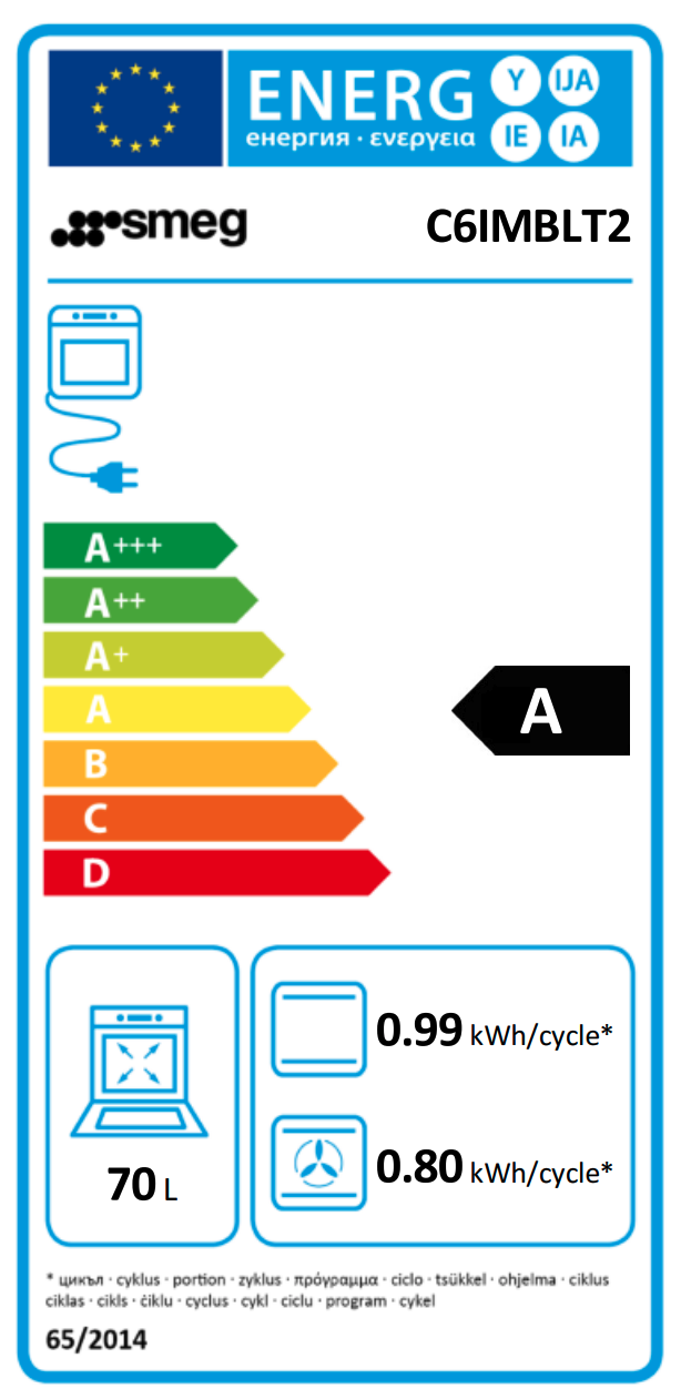 SMEG C6IMBLT2 cuisinière avec taque à induction - 60cm
