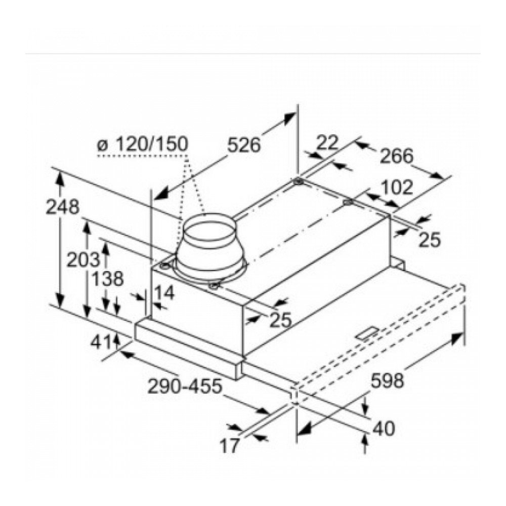 BOSCH DFM064W54 SERIE 2 hotte téléscopique - 60cm