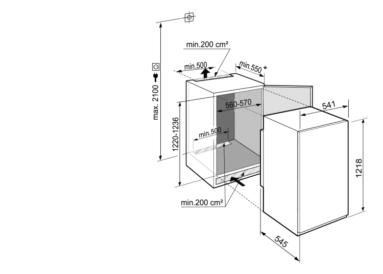 LIEBHERR IRSE410020 réfrigérateur sans surgélateur - 122cm