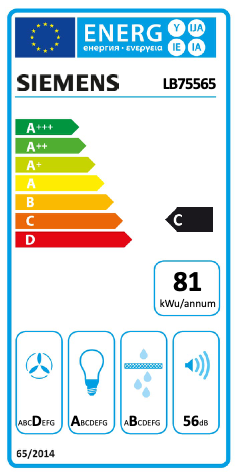 SIEMENS LB75565 IQ300 groupe d'extraction - 75cm