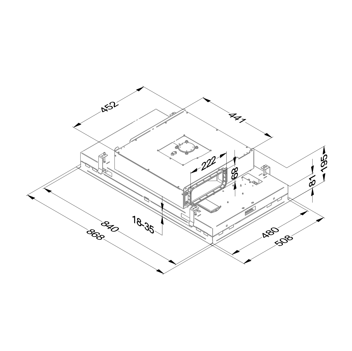 NOVY 6912 Pureline Pro Compact hotte plafonnier - 90cm