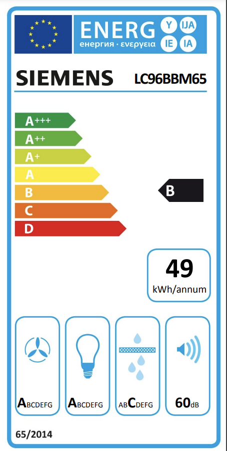 SIEMENS LC96BBM65 IQ300 hotte décorative - 90cm
