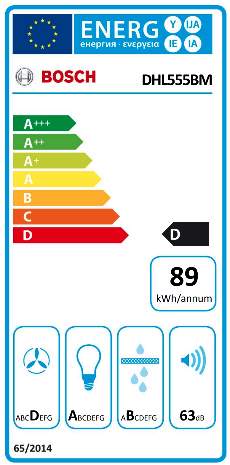 BOSCH DHL555BM groupe d'extraction - 53cm