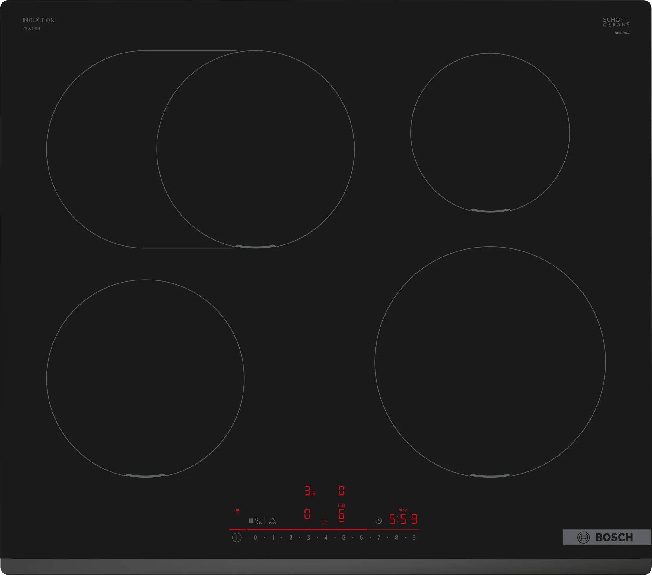 BOSCH PIF631HB1E SERIE 6 table de cuisson à induction - 60cm