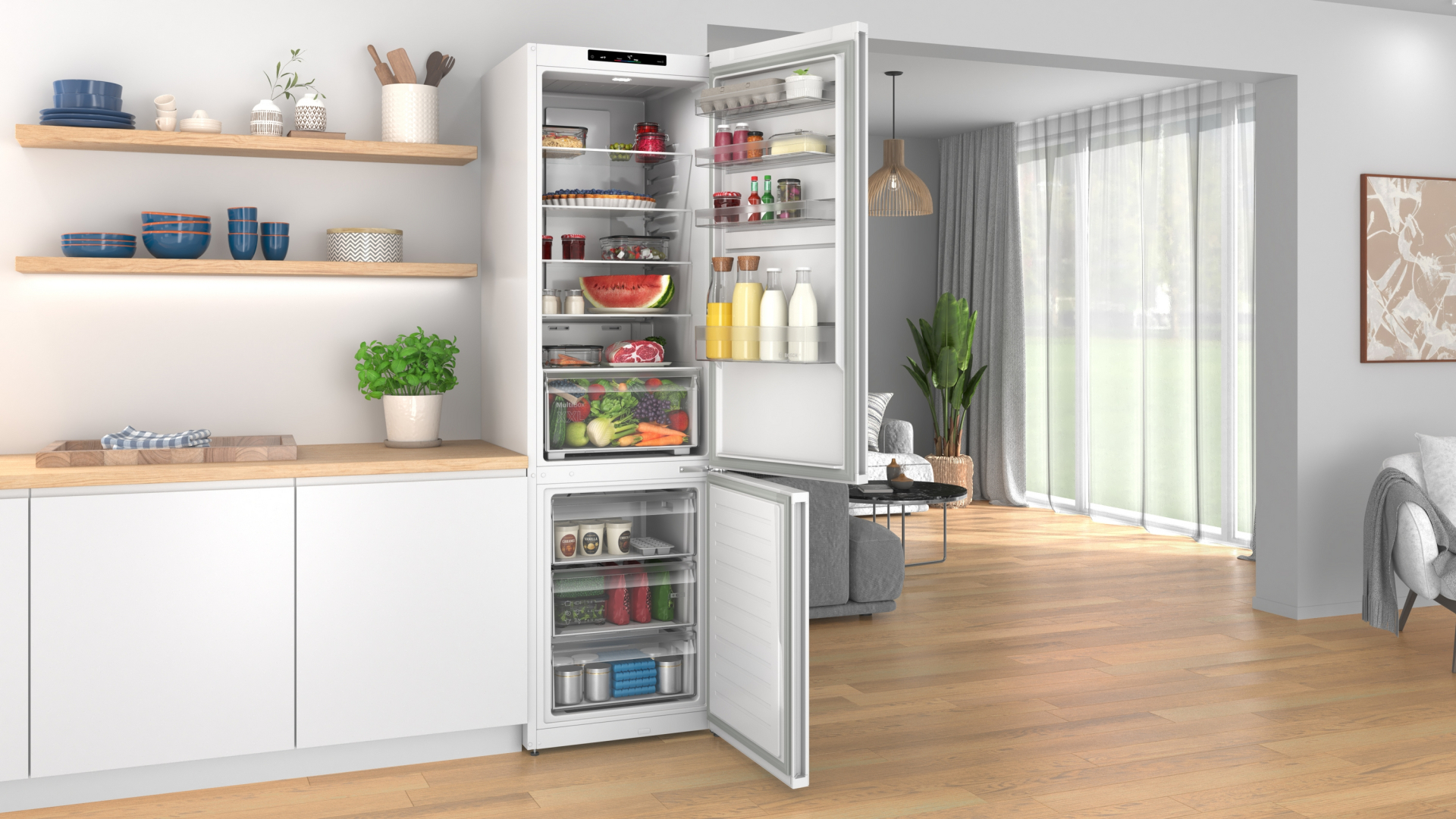 BOSCH KGN39NWCK combiné réfrigérateur-congélateur pose-libre - 203cm