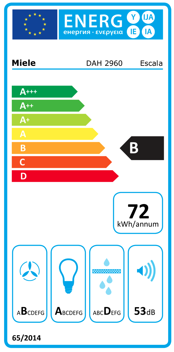 MIELE DAH2960OBSW hotte murale - 90cm