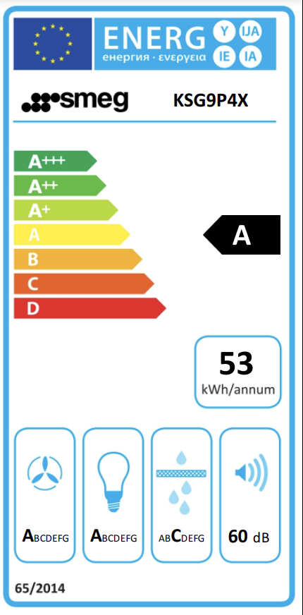 SMEG KSG9P4X hotte intégré - 90cm
