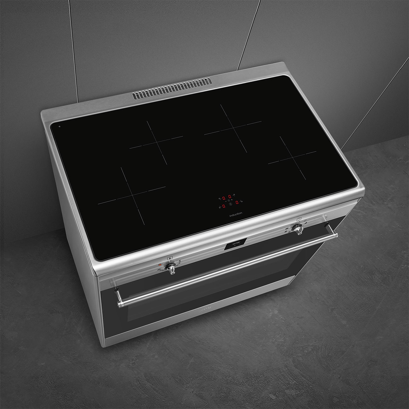 SMEG CG90CIXT cuisinière avec taque à induction - 90cm