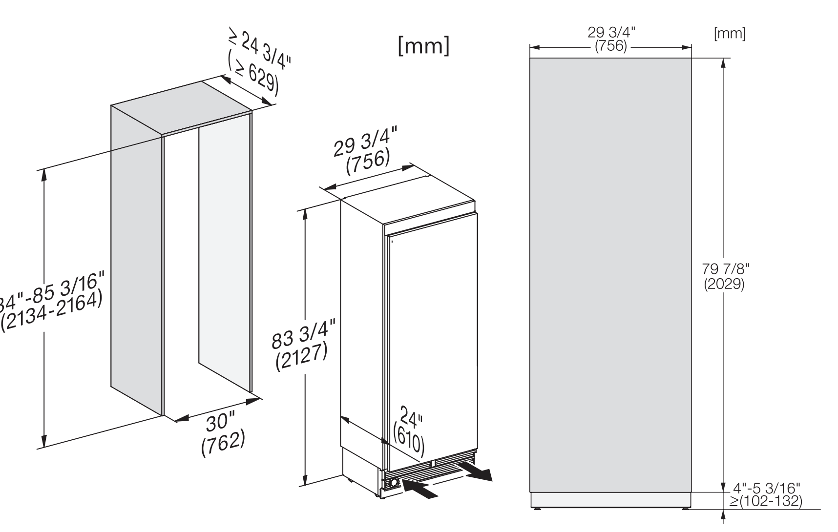 MIELE F2813VILEFT MASTERCOOL congélateur encastrable - 213cm