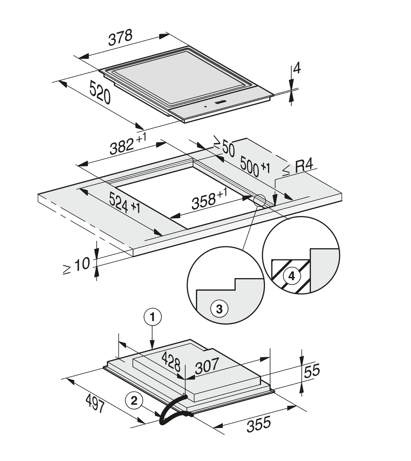 MIELE CS7632FL SMARTLINE teppan yaki - domino
