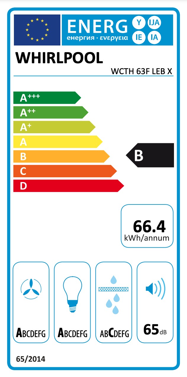 WHIRLPOOL WCTH63FLEBX hotte intégré - 53cm