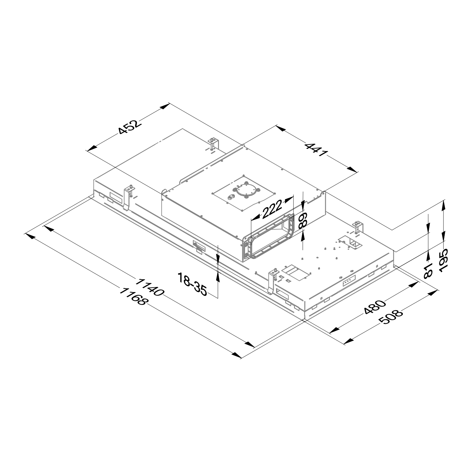 NOVY 6920 Pureline Pro Compact hotte plafonnier - 120cm