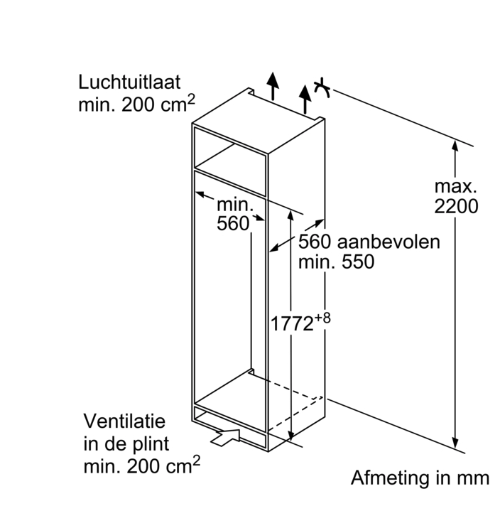 BOSCH KIR81EDD0 SERIE 6 refrigérateur sans congélateur - 178cm