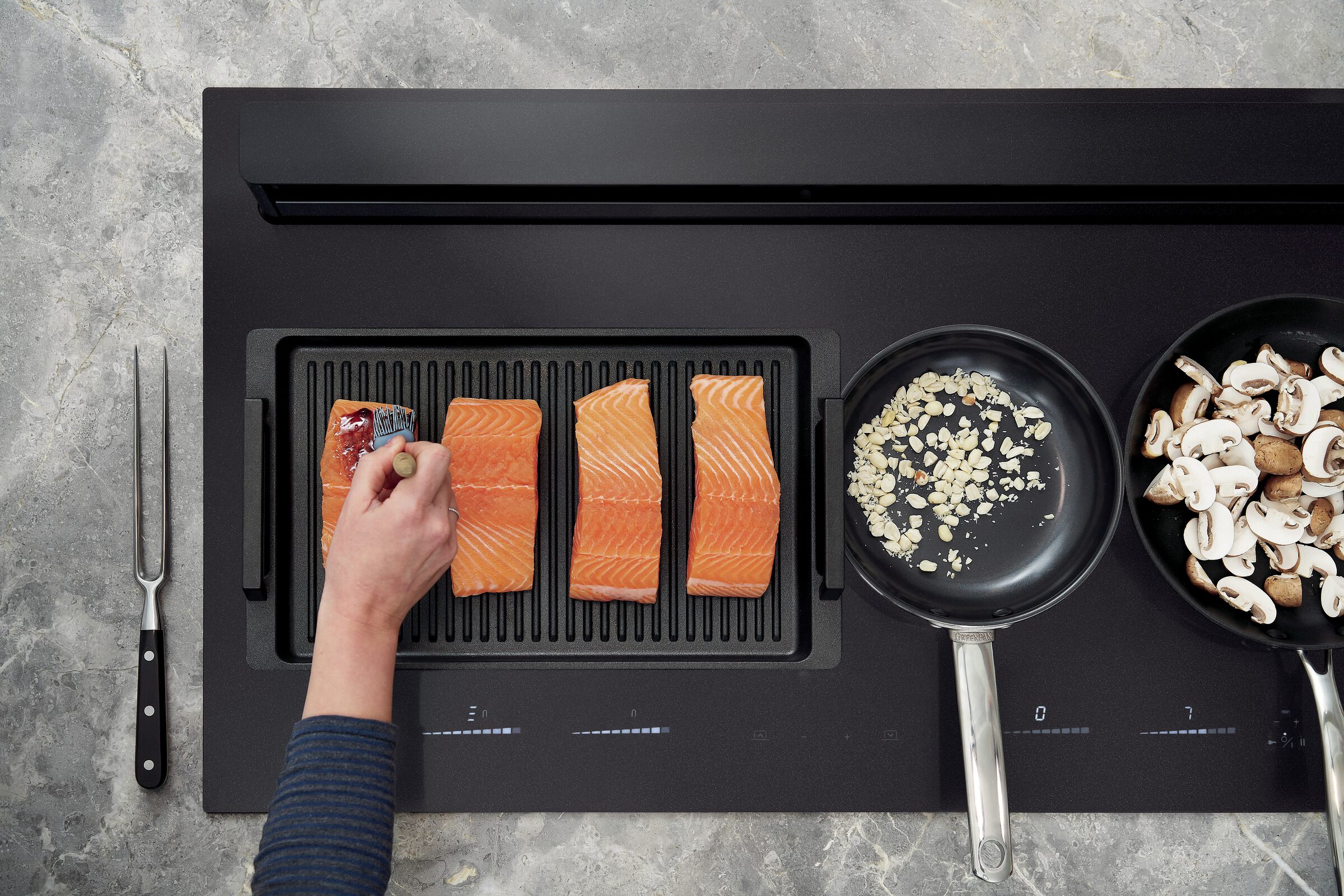 NOVY 1821-G1 table de cuisson avec hotte integrée - 80cm