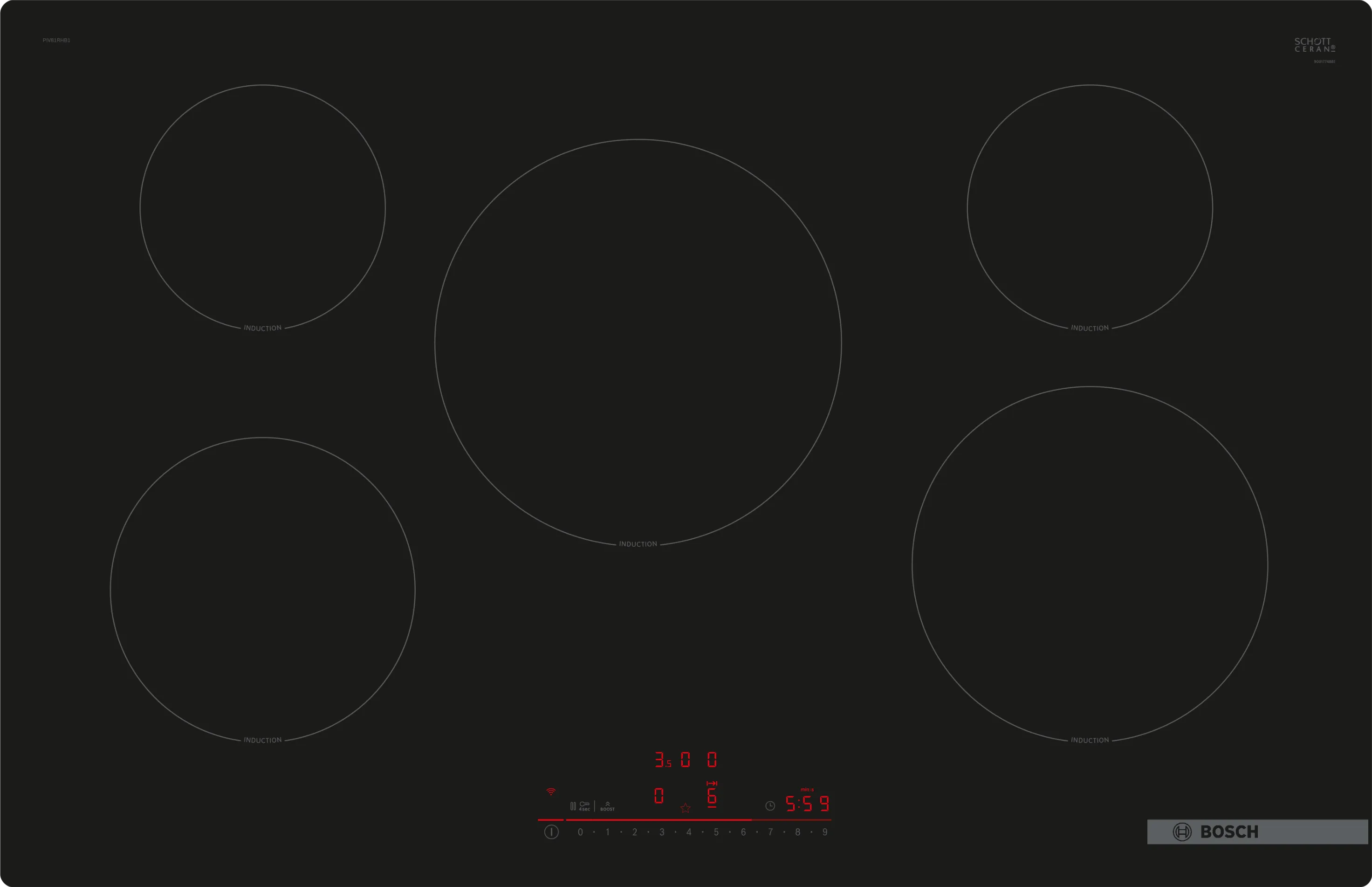 BOSCH PIV81RHB1E SERIE 6 table de cuisson à induction - 80cm