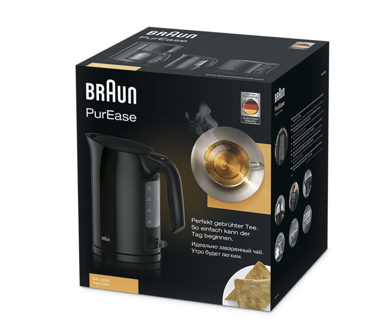 BRAUN (DELONGHI) BHWK3000BK bouilloire