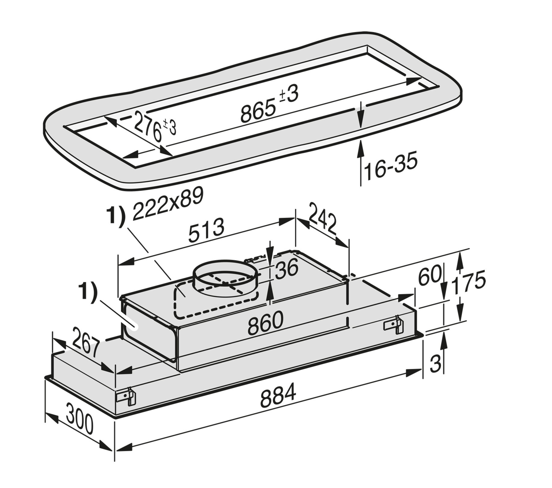 MIELE DA2698EXTA groupe d'extraction - 88cm