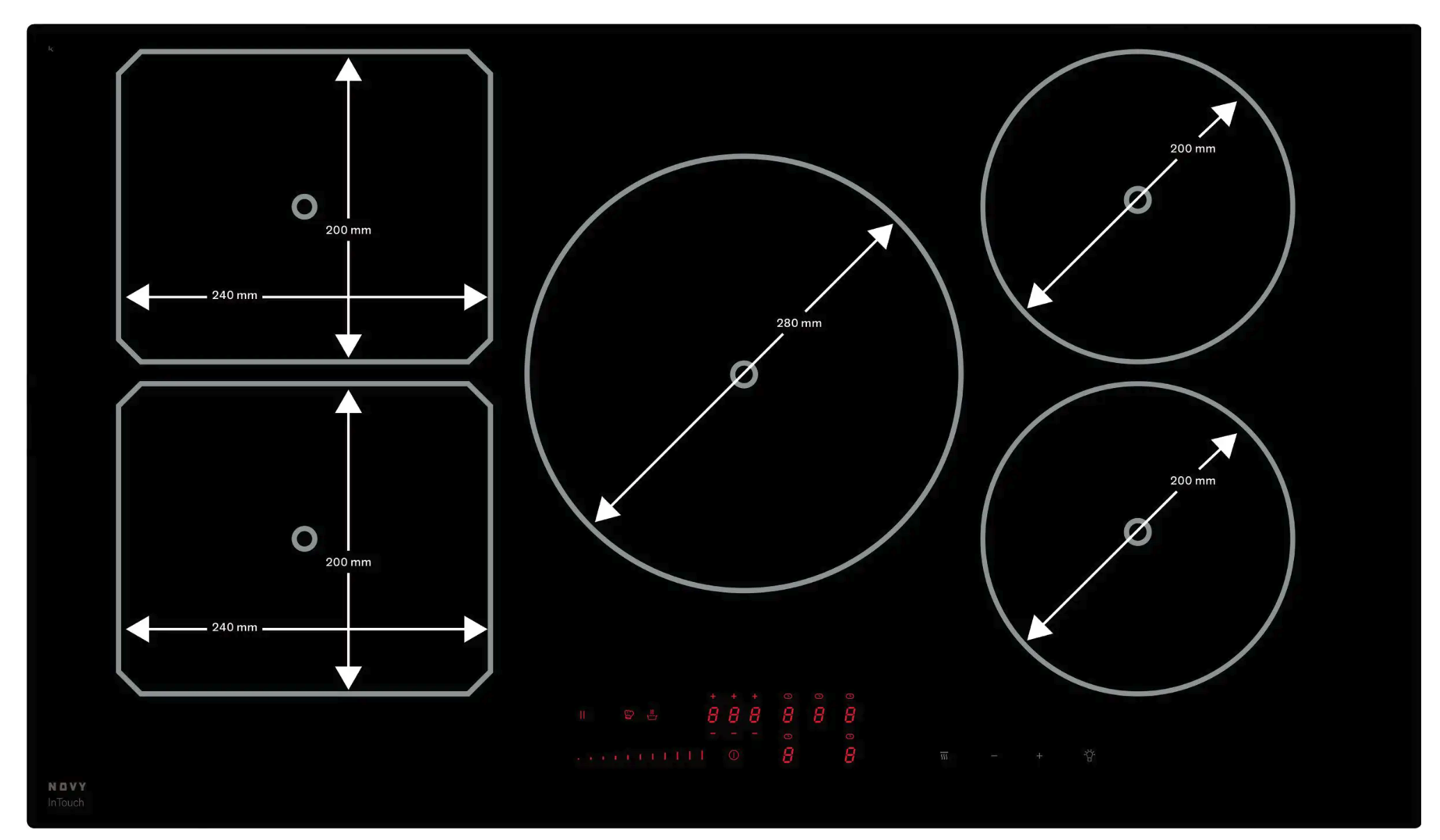 NOVY 1768 table de cuisson à induction - 90cm