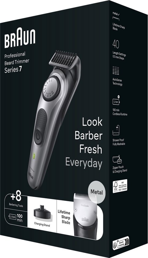 BRAUN GROOMING BGBT7420 tondeuse à barbe