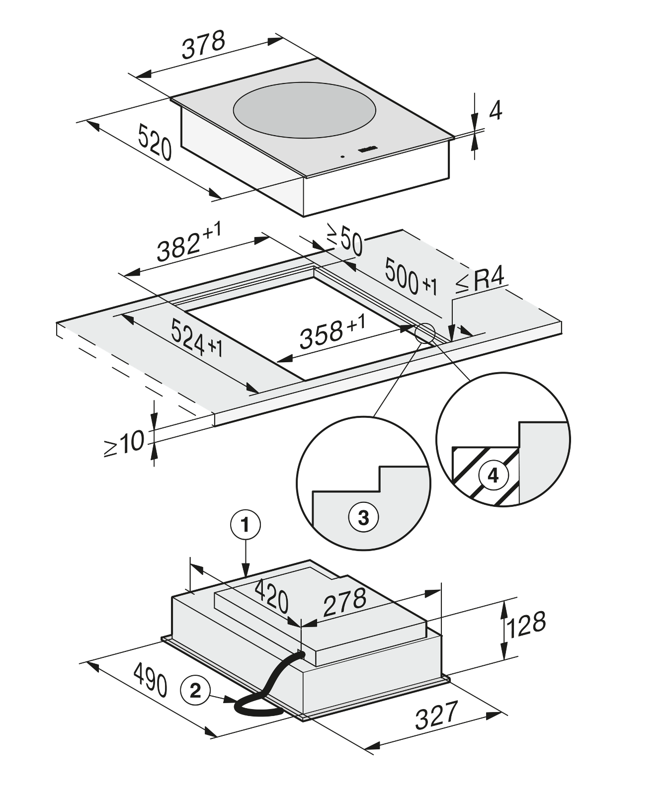 MIELE CS7641FL SMARTLINE wok - domino